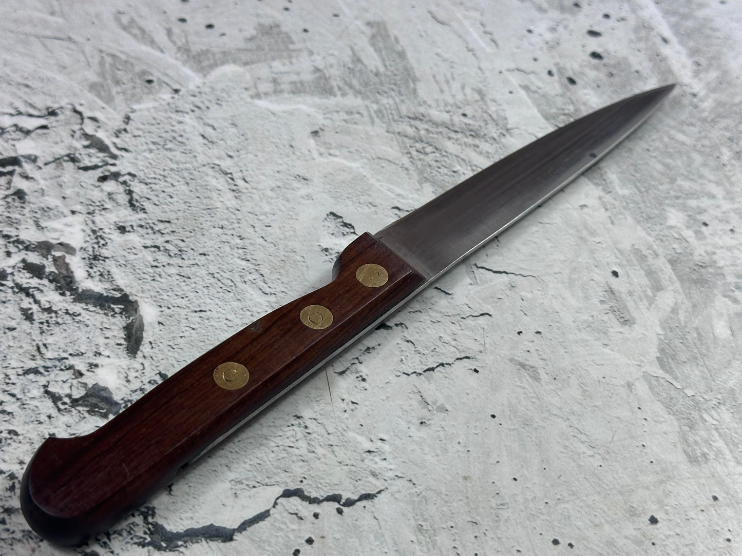 Vintage French Paring Knife 110mm Inox Steel Wood Handle 2215