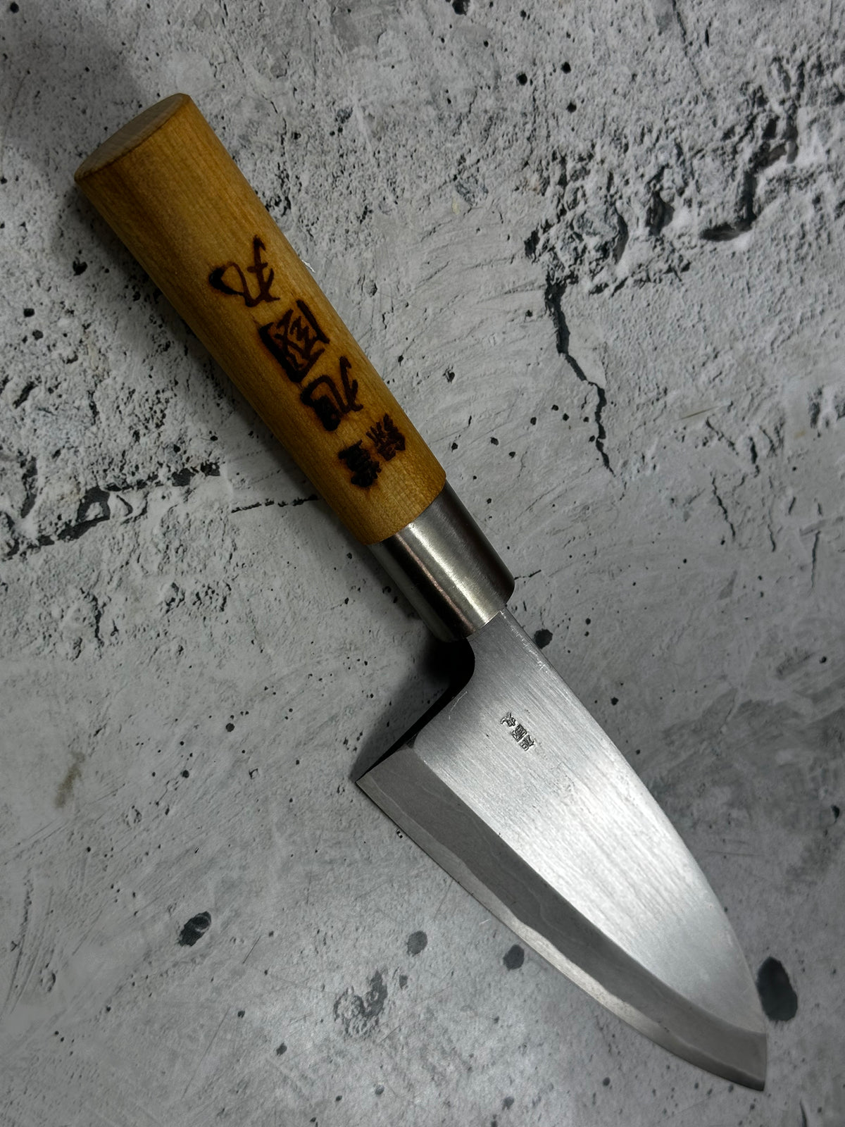 Vintage Tokusen Asahikuni Deba Knife 150mm Carbon Steel Timber Handle 2272