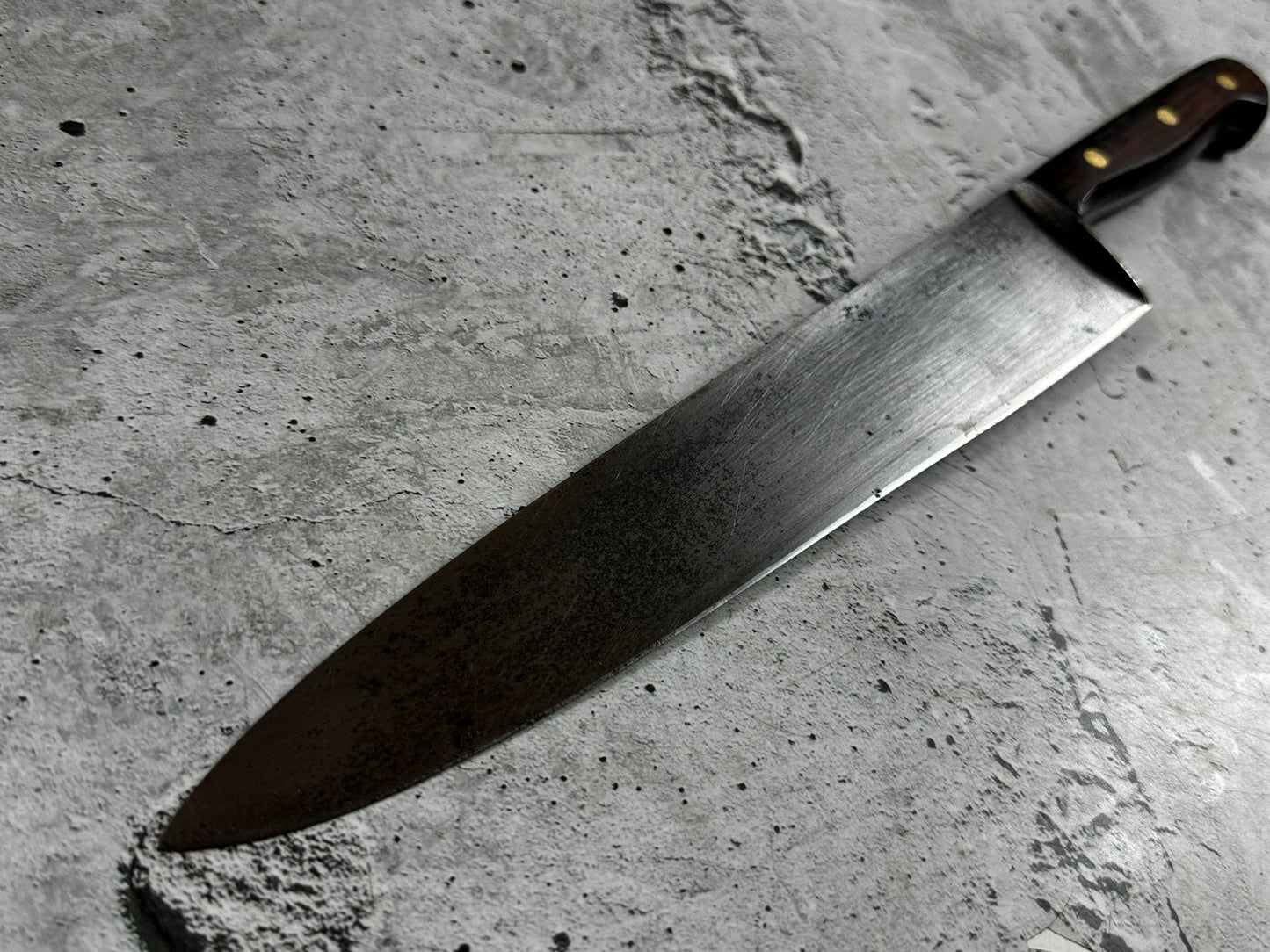 Vintage J. A. Henckles Twinworks Chef Knife 20mm Made in Germany 🇩🇪 Cabon steel 2003