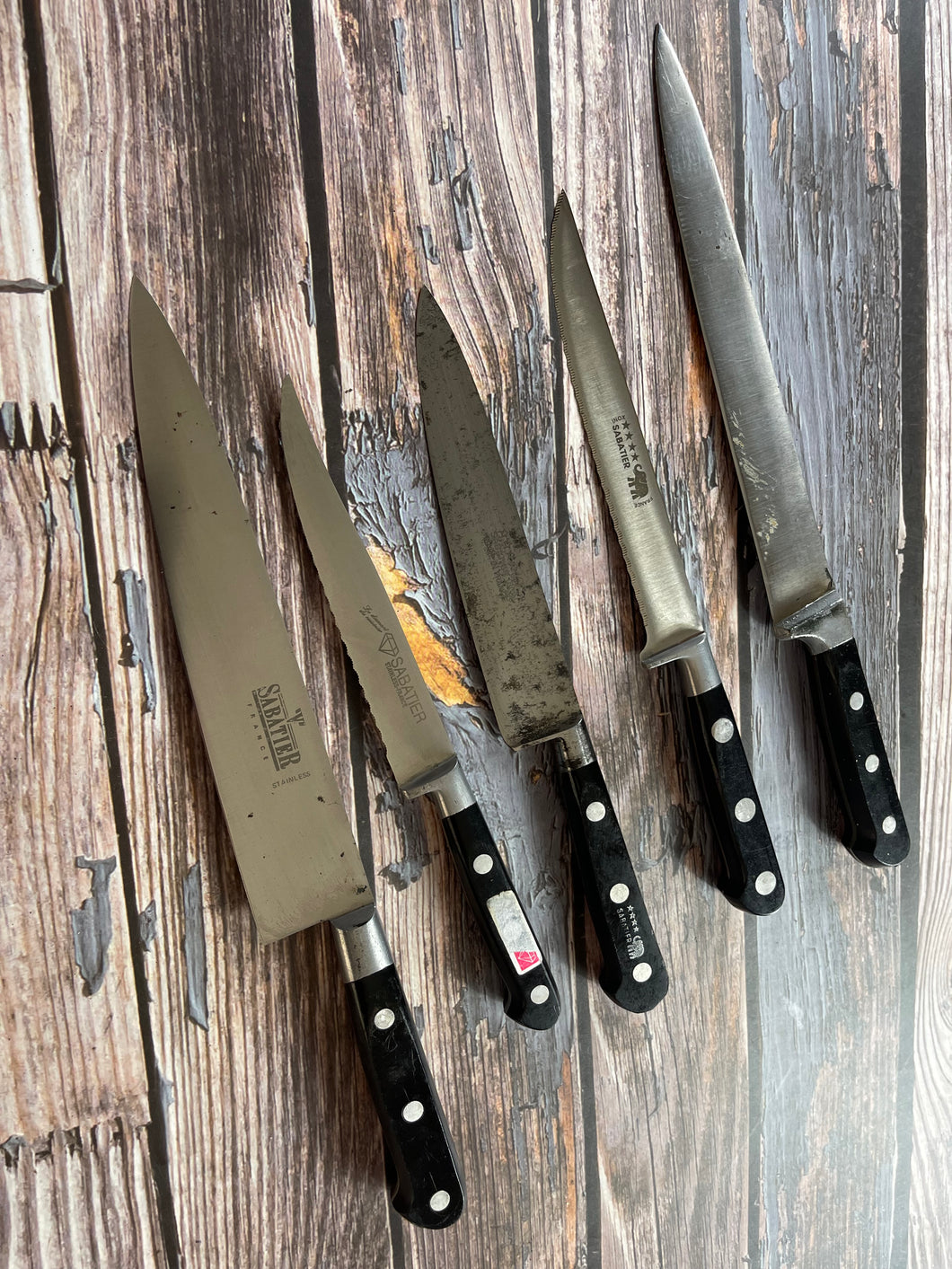 French Sabatier Knife Set 5x Made in France 🇫🇷 1955