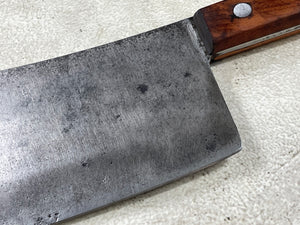 Vintage Butcher Cleaver Knife 200mm Carbon Steel Blade Made in USA 🇺🇸 1920