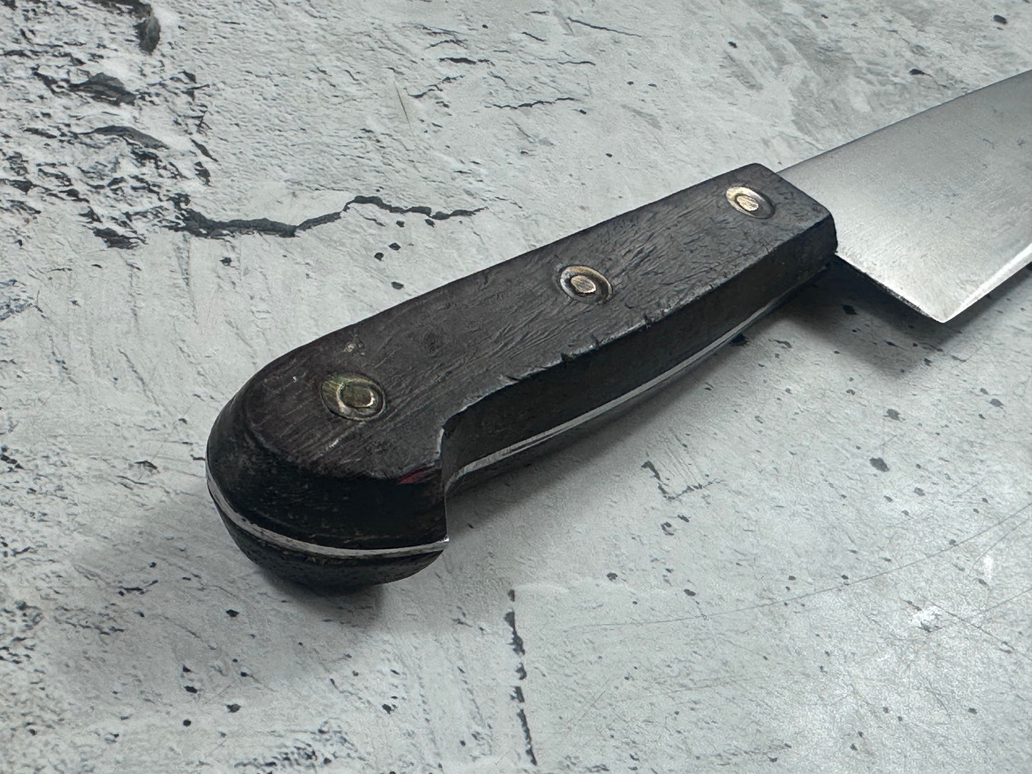Vintage French Chef Knife 200mm Stainless Steel Wood Handle 2174