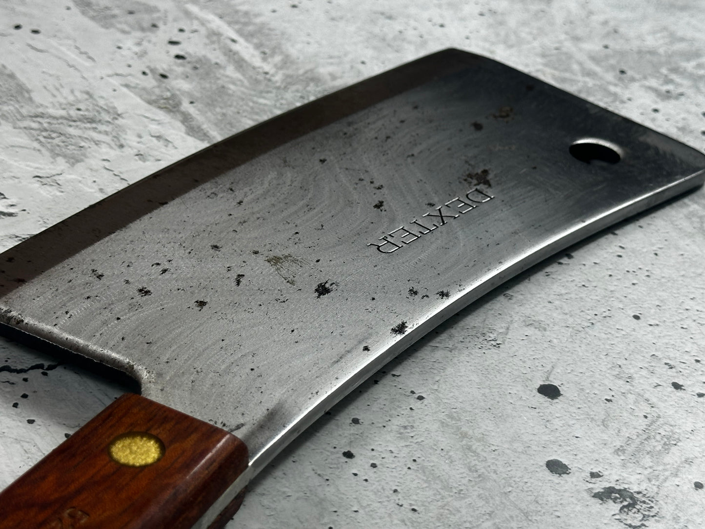 Vintage Dexter Butcher Cleaver 5289 Knife 230mm High Carbon Steel Blade Made in USA 🇺🇸 1995