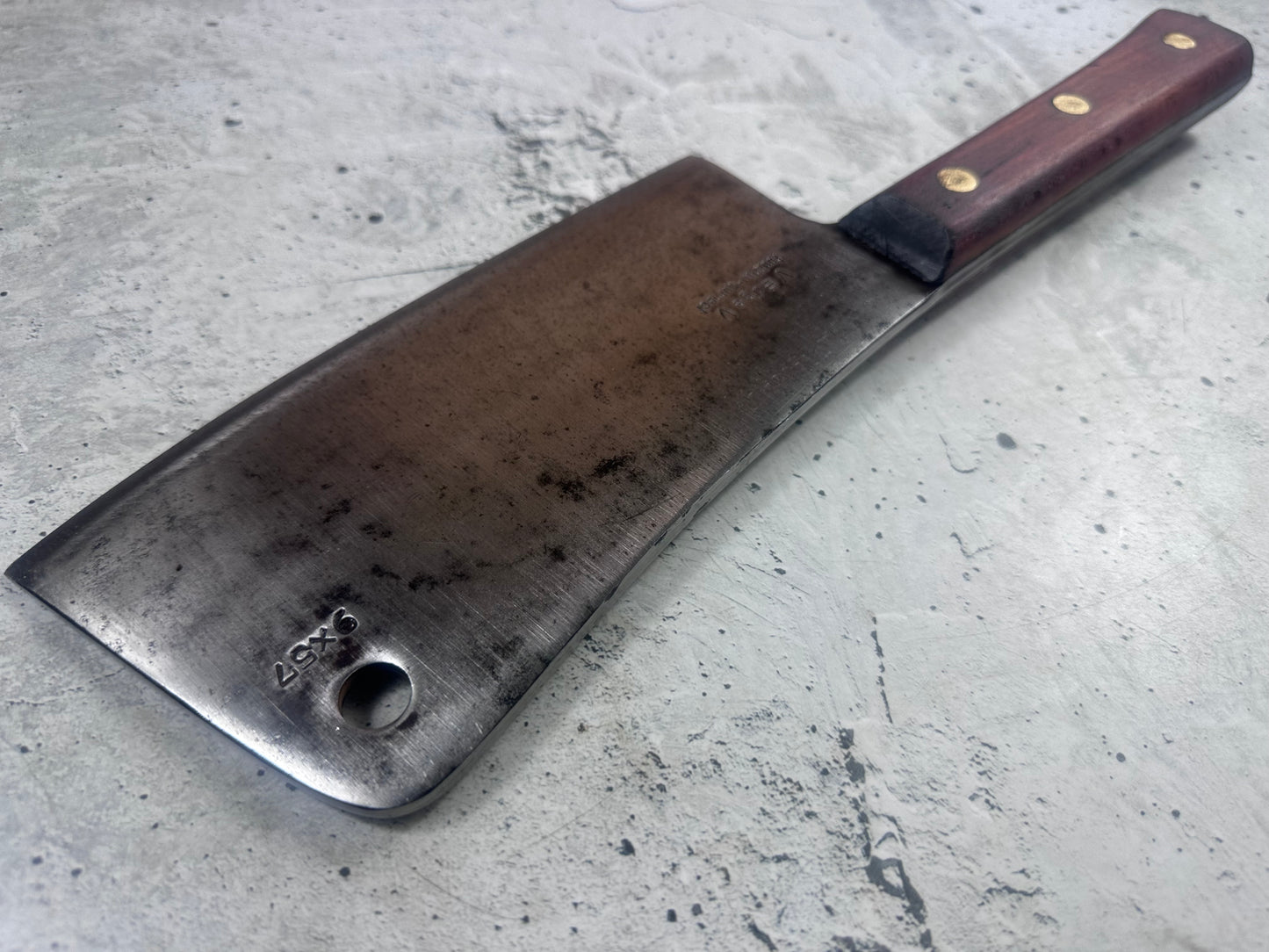 Vintage F. Dick Cleaver Knife N84 205mm Carbon Steel Made in Germany 2101