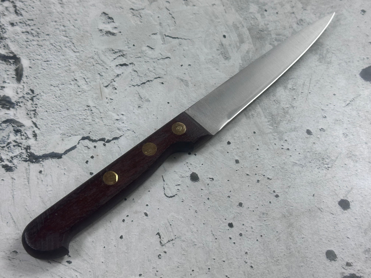 Vintage French Paring Knife 110mm Inox Steel Wood Handle 2213
