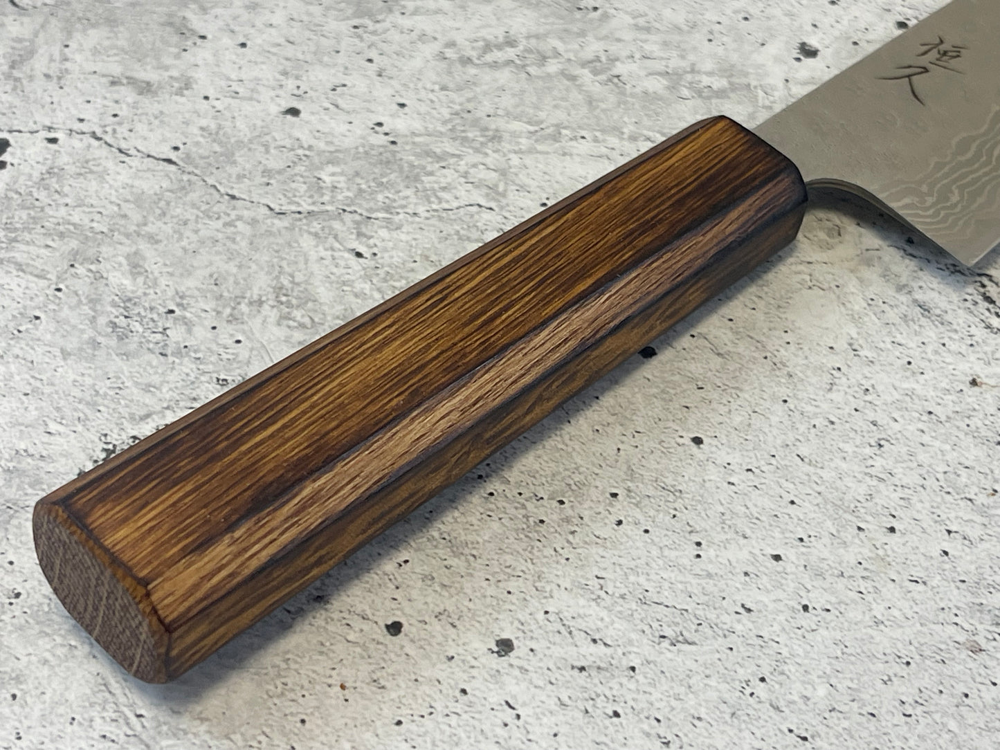 Tsunehisa 440c Damascus Nashiji Bunka 175mm Oak Handle Made in Japan 🇯🇵
