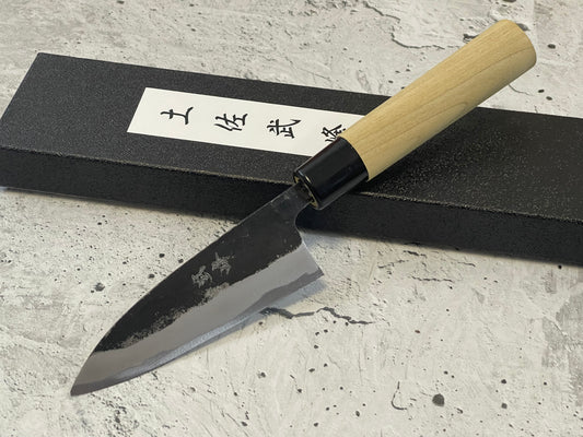 Murata Aogami Kurochi Finish Ko-Bocho Deba Knife 105mm - Made in Japan 🇯🇵