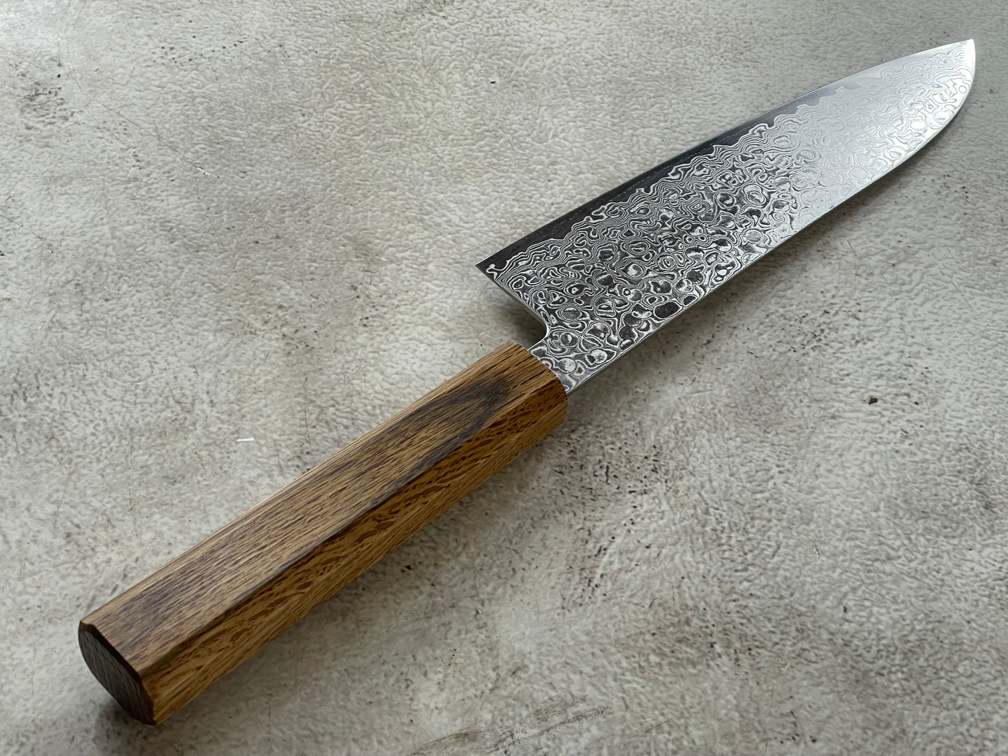 Tsunehisa ZA18 Damascus Santoku 180mm Oak Handle Made in Japan 🇯🇵