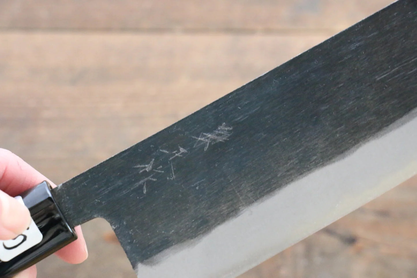 Kanetsune Blue Steel No.2 Kurouchi Nakiri 165mm - Magnolia Handle