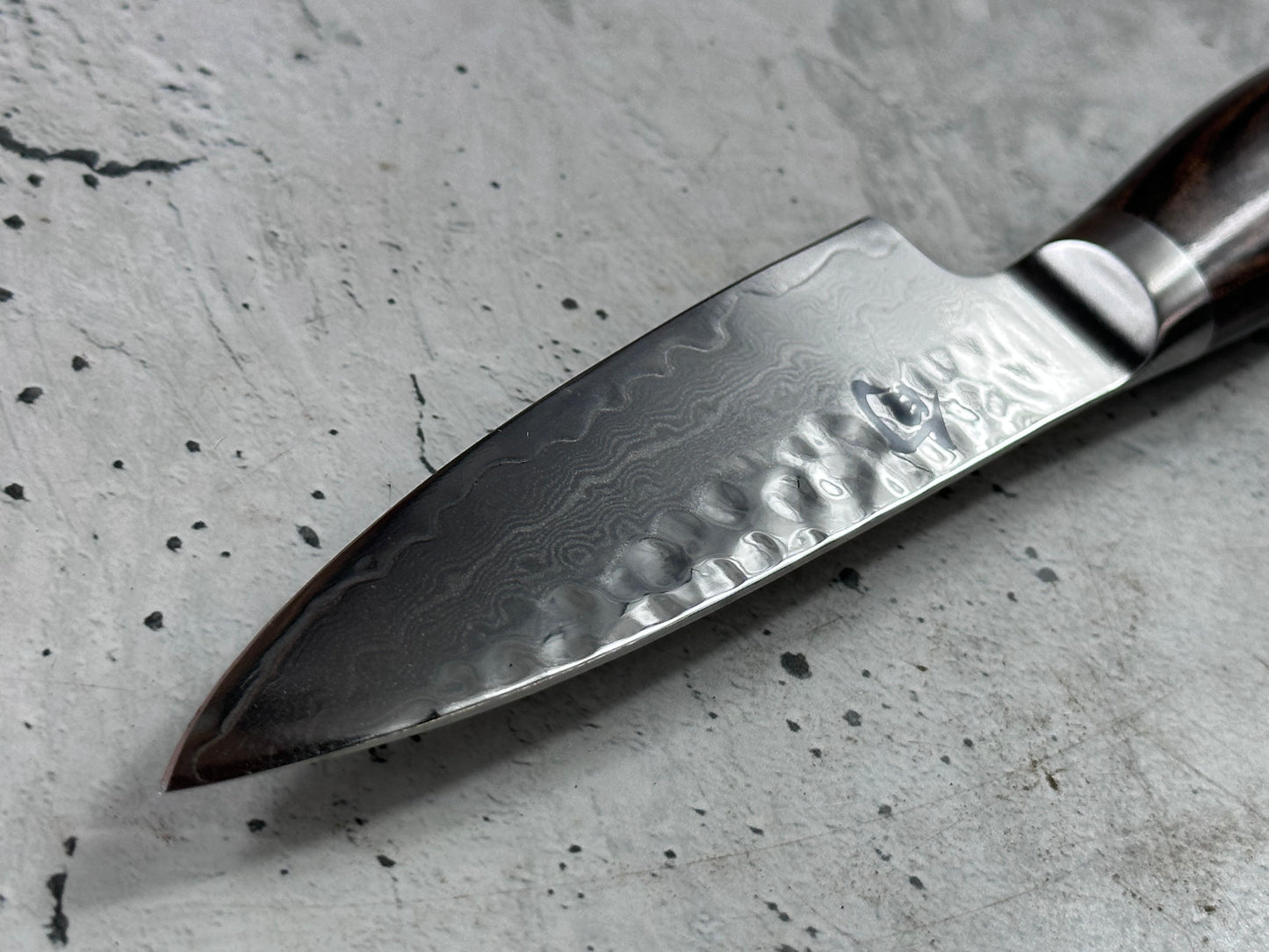 Pre-Owned Shun Premier Paring Knife 100mm Damascus Steel PakkaWood Handle 2175