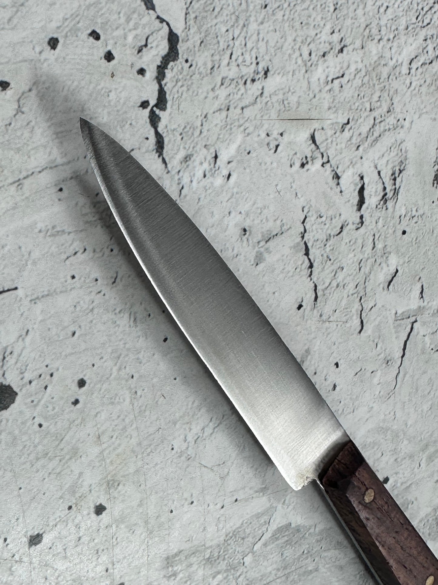 Vintage French Paring Knife 80mm Inox Steel Wood Handle 2223
