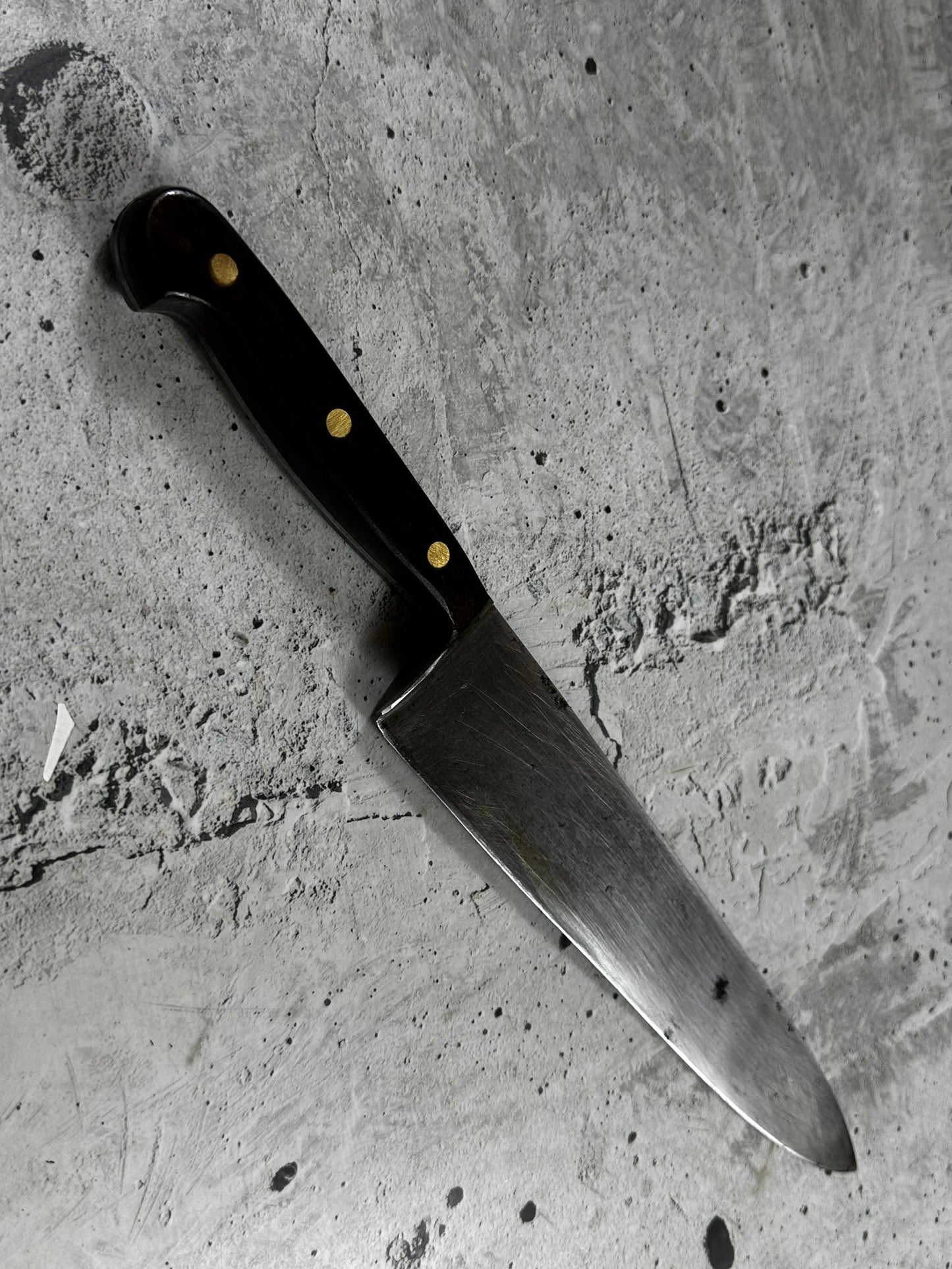 Vintage J. A. Henckles Twinworks Chef Knife 20mm Made in Germany 🇩🇪 Cabon steel 2003