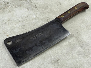 Vintage F. Dick Butcher Cleaver Knife 200mm Carbon Steel Blade Made in Germany 🇩🇪 1921