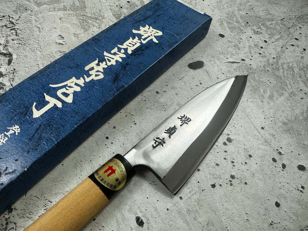 Vintage Sakai Sadamoru Deba Knife 150mm Carbon Steel 2346