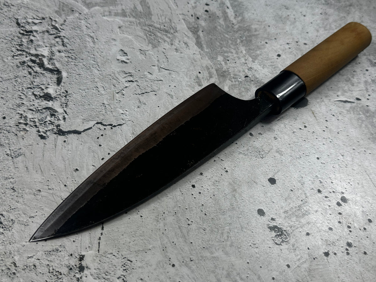 Vintage Tanegashima Deba Knife 180mm Carbon Steel Timber Handle 2271