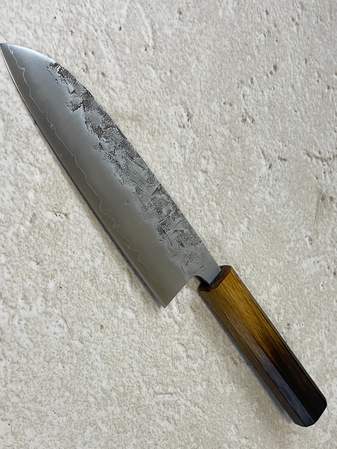 Tsunehisa SLD Washiji KOY Santoku Knife 170mm - Made in Japan 🇯🇵 Oak Yaki Handle