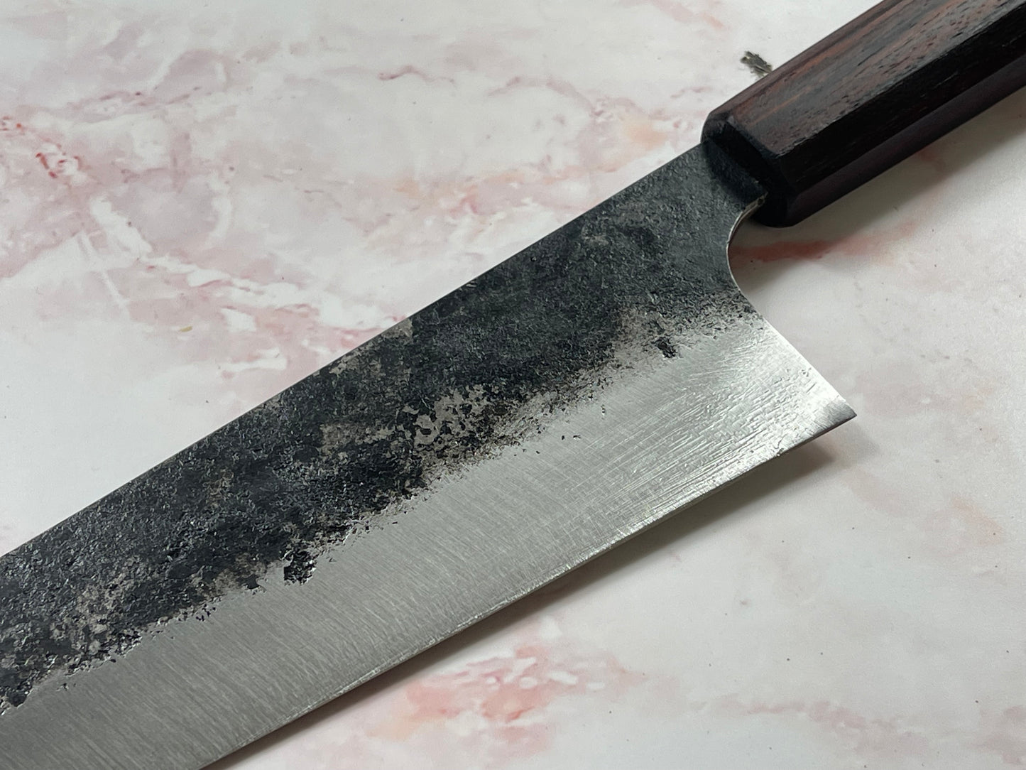 Kitchen Knives ID K-Tip Gyuto 230mm Kurouchi - Full Jatiwood Handle
