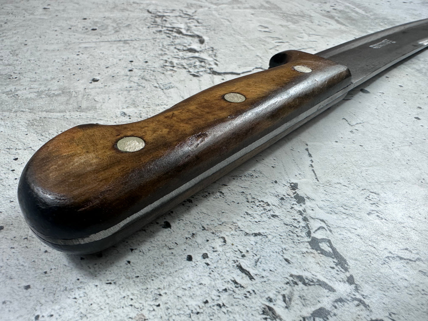 Vintage Gustav Emil Ern Butcher Knife 300mm Carbon Steel Made in Germany 2110
