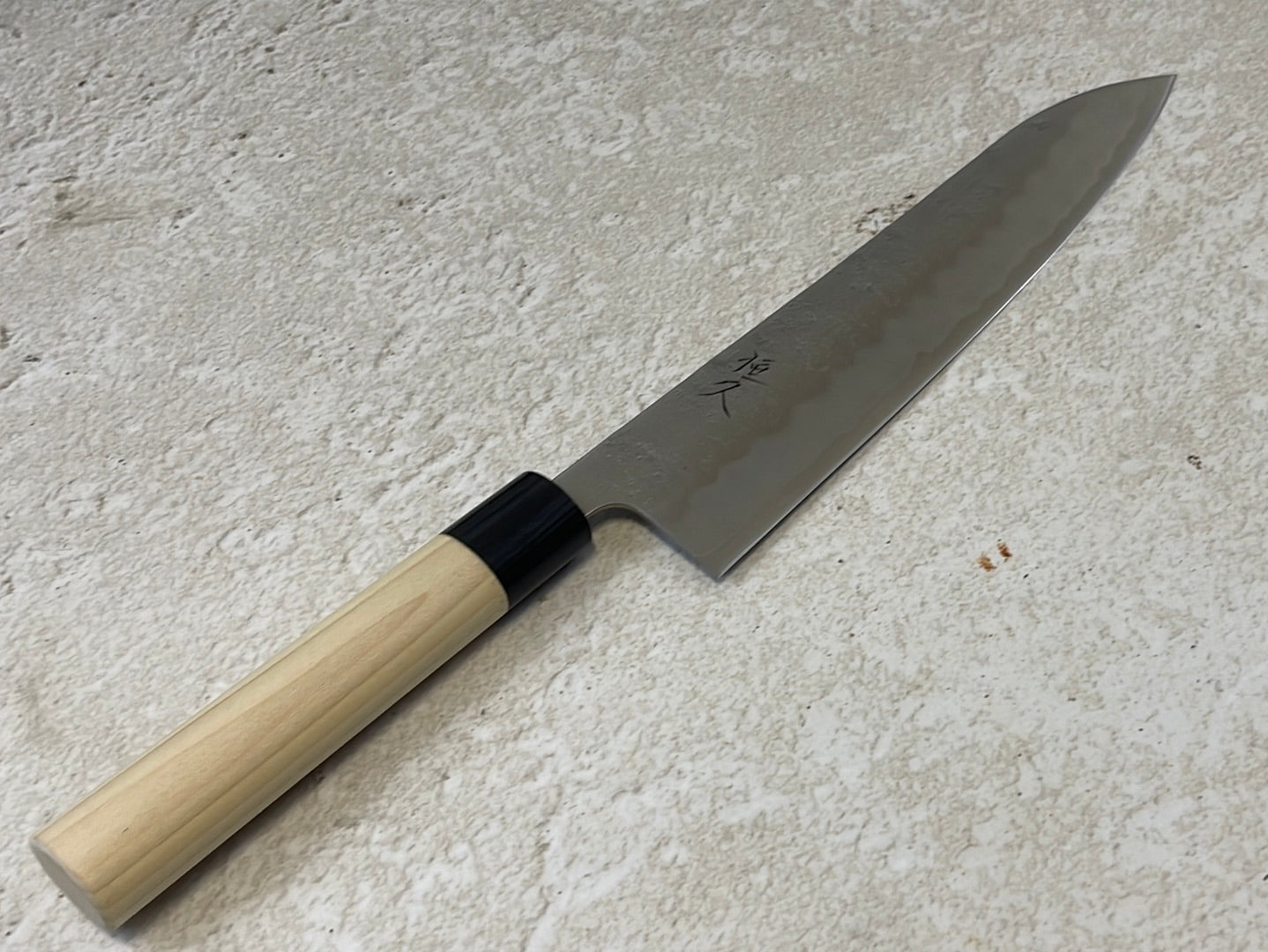 Tsunehisa G3 Nashiji HBC Gyuto 240mm - Made in Japan 🇯🇵 Magnolia Oval Wa Handle