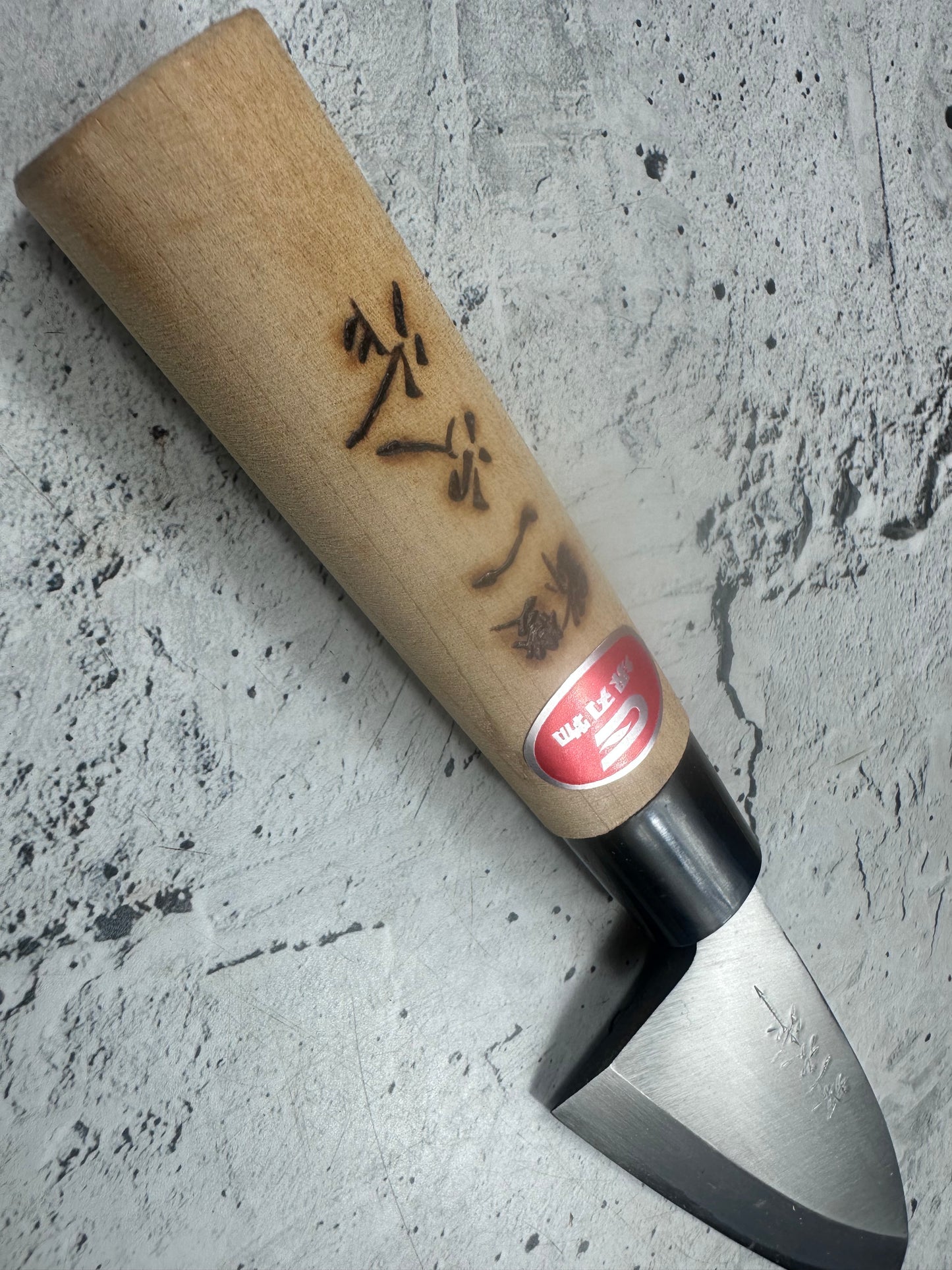 Vintage Sakai Ichiji Deba Knife Carbon Steel Wood Handle 2241