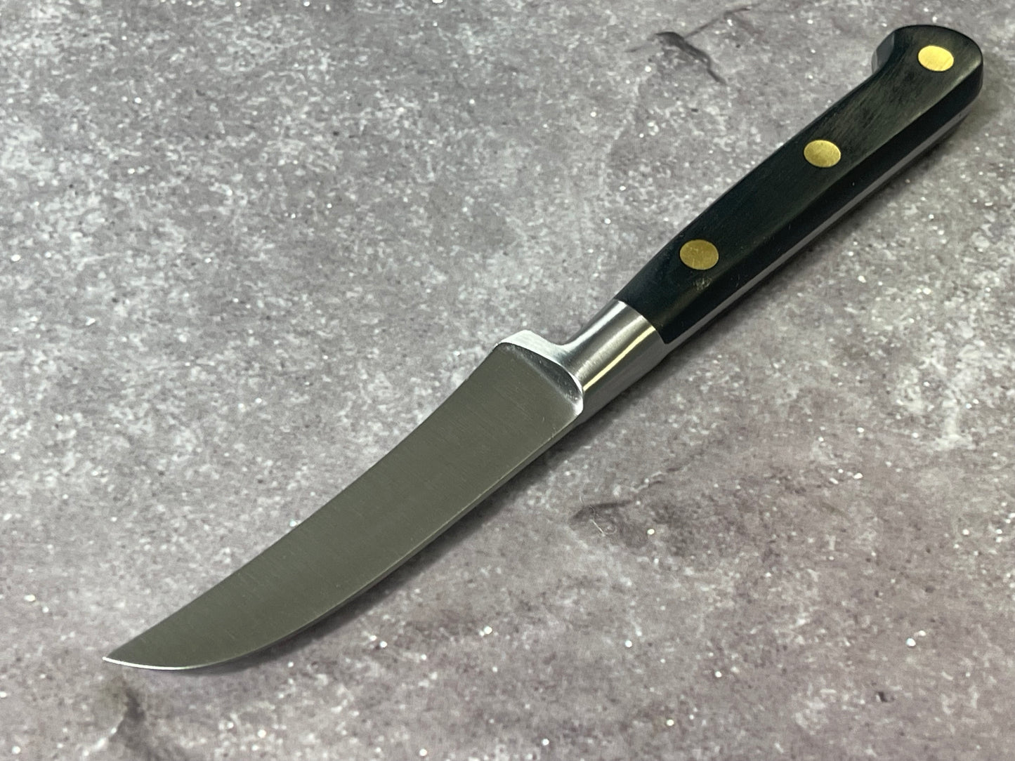 K Sabatier Curved Paring Knife 90mm - CARBON STEEL Made In France