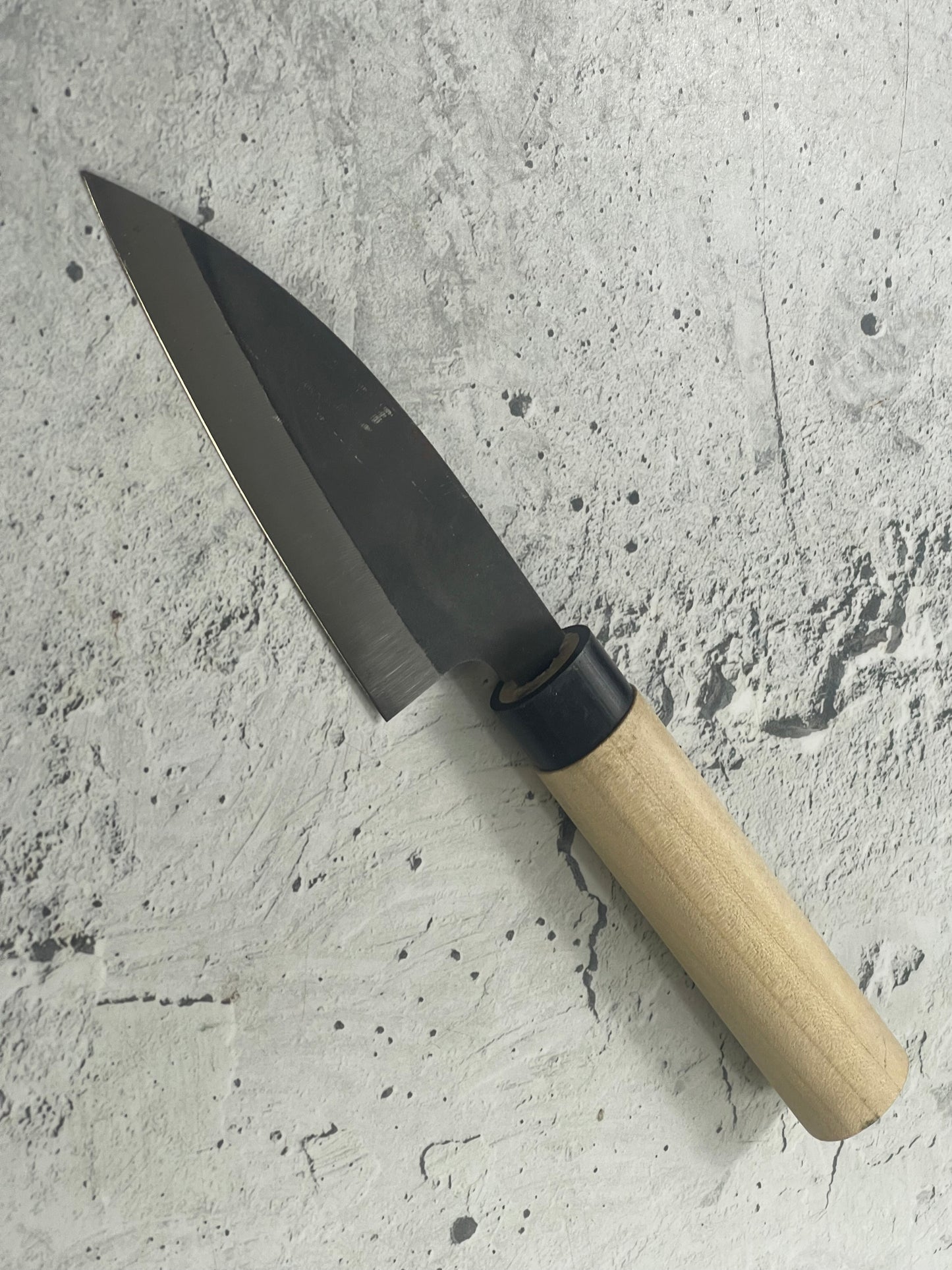 Vintage Japanese Ko Deba Knife 10cm Carbon Steel Magnolia Handle Made In Japan 🇯🇵 1750
