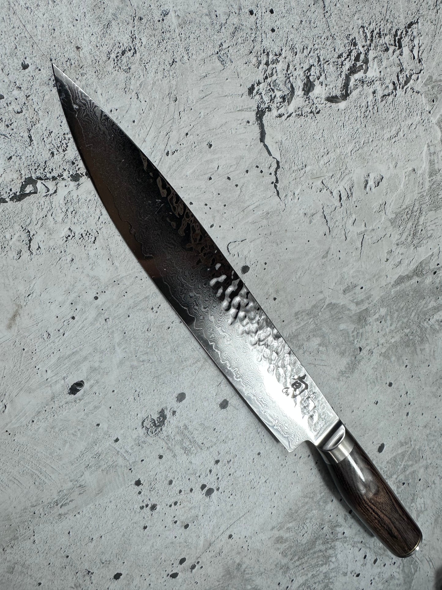 Pre-Owned Shun Premier Slicing Knife 240mm Damascus Steel PakkaWood Handle 2176