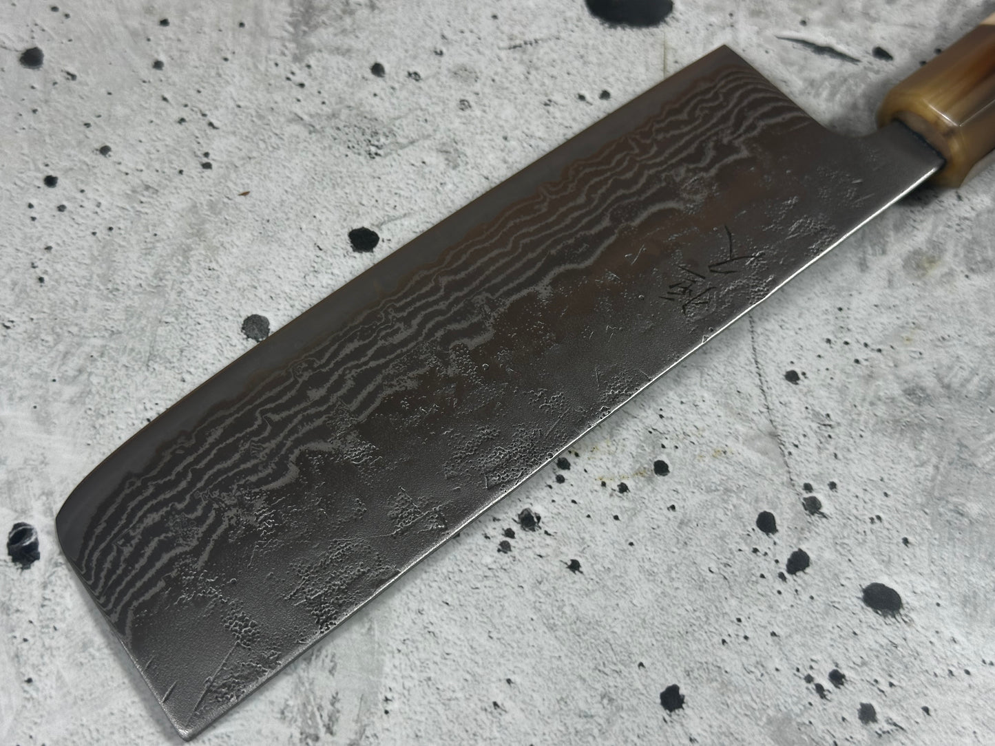 Tsunehisa SW Washiji Nakiri Knife 170mm - Made in Japan 🇯🇵 Buffalo Horn Magnolia Handle