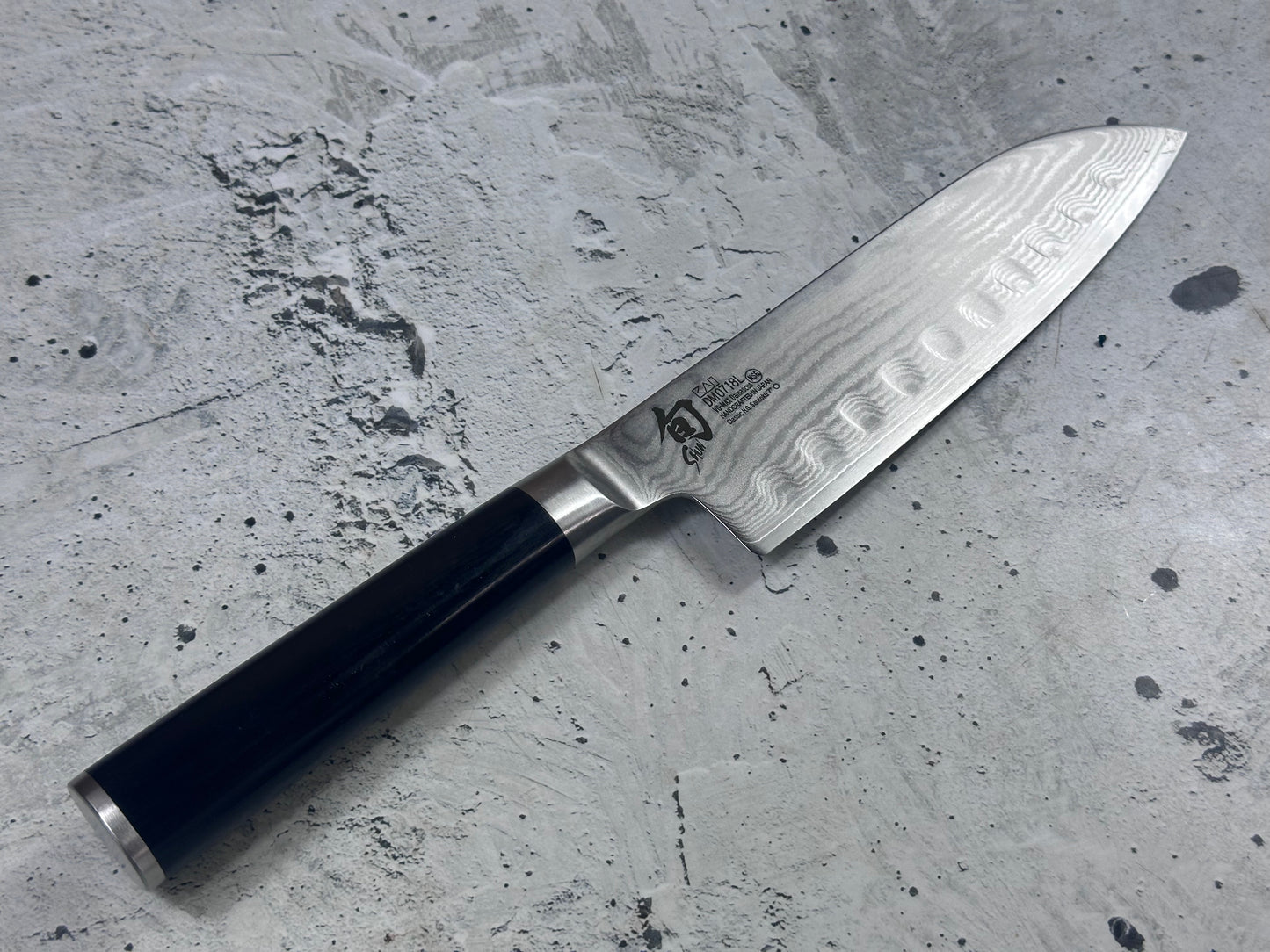 Pre-Owned Shun Classic Santoku Left Handle Knife 180mm Damascus Steel 2168