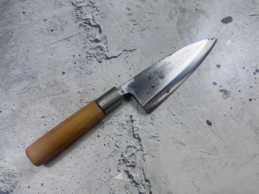 Vintage Sakai Genkichi Funayuki Knife 155mm Carbon Steel 2116