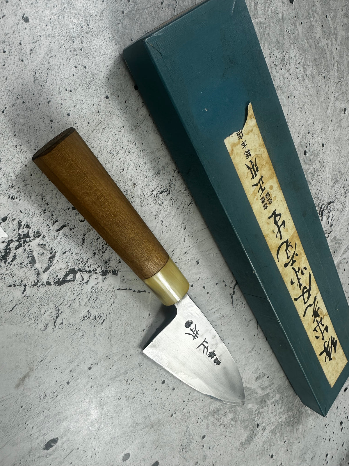 Vintage Masamoto Carbon Steel Ko-Deba Knife 120mm 2326