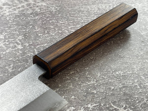 Masutani Kokuryu Nashiji Santoku 170mm  VG1 Steel Oak Handle
