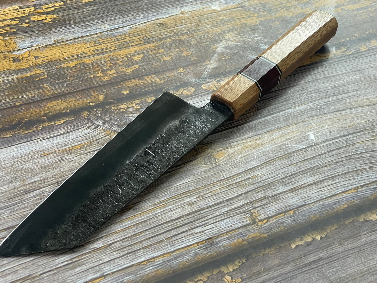 HG Blade Bunka Knife 170mm Kurouchi Finish 1084 High Carbon Steel