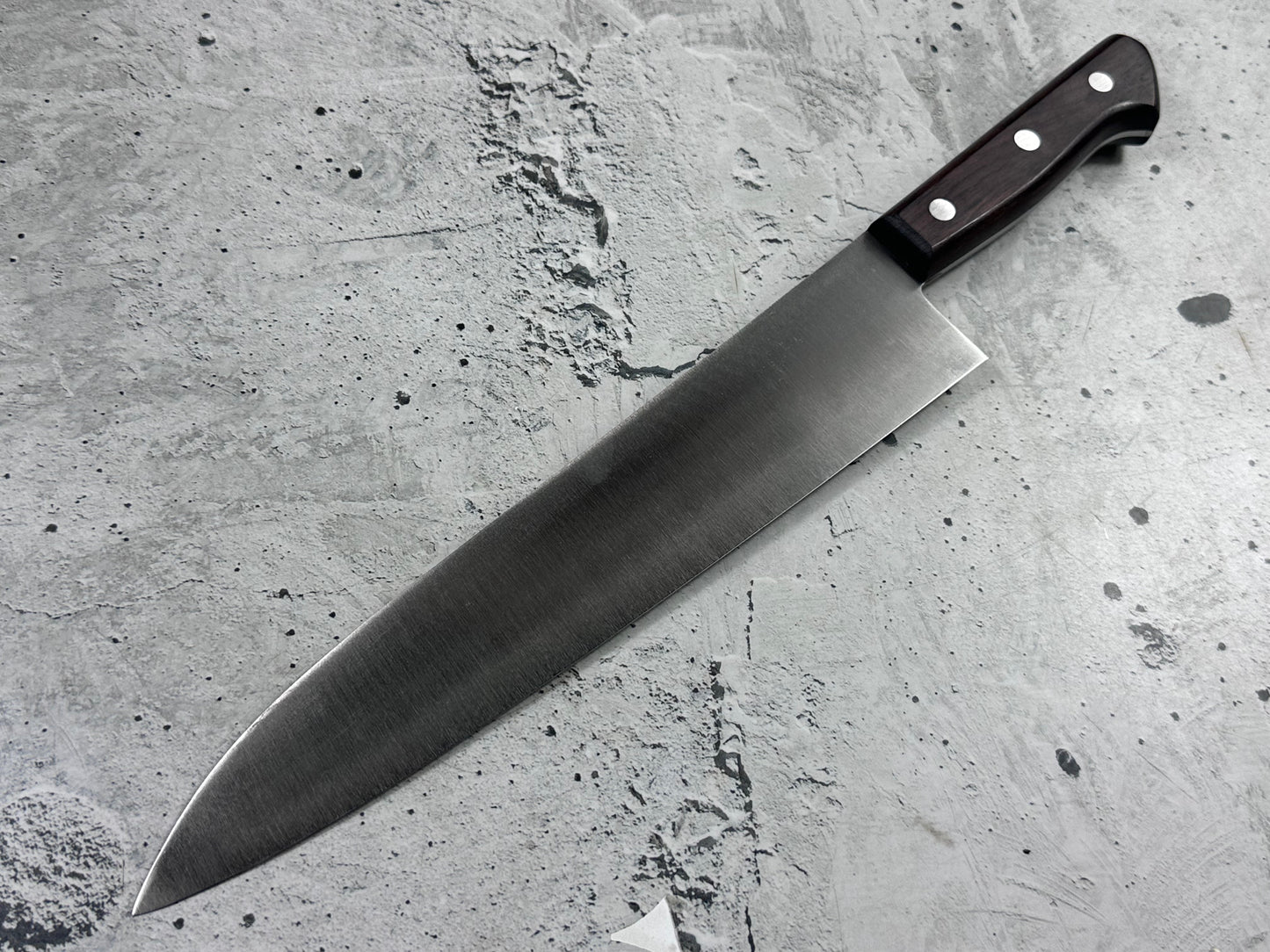 Vintage Hisashige Saku Gyuto Knife 270mm Carbon Steel Wood Handle 2235