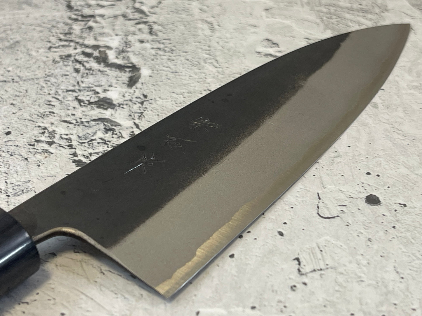 Muneishi Aogami SS Clad Gyuto 150 mm  Kurochi Finish Made in Japan