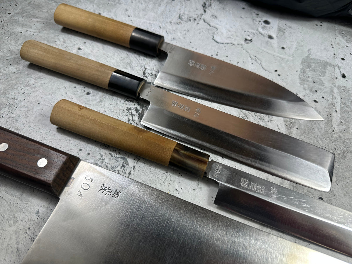 Vintage Yokohama Japanese Cookery School Knife Set 2358