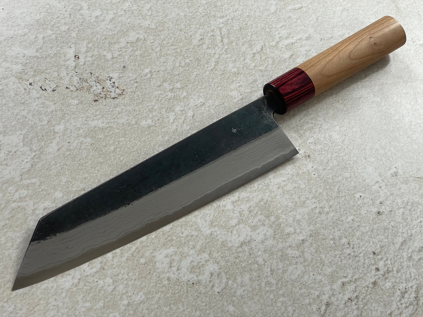 Muneishi Aogami Damascus Kiritsuke 210 mm  Kurochi Finish Made in Japan 🇯🇵