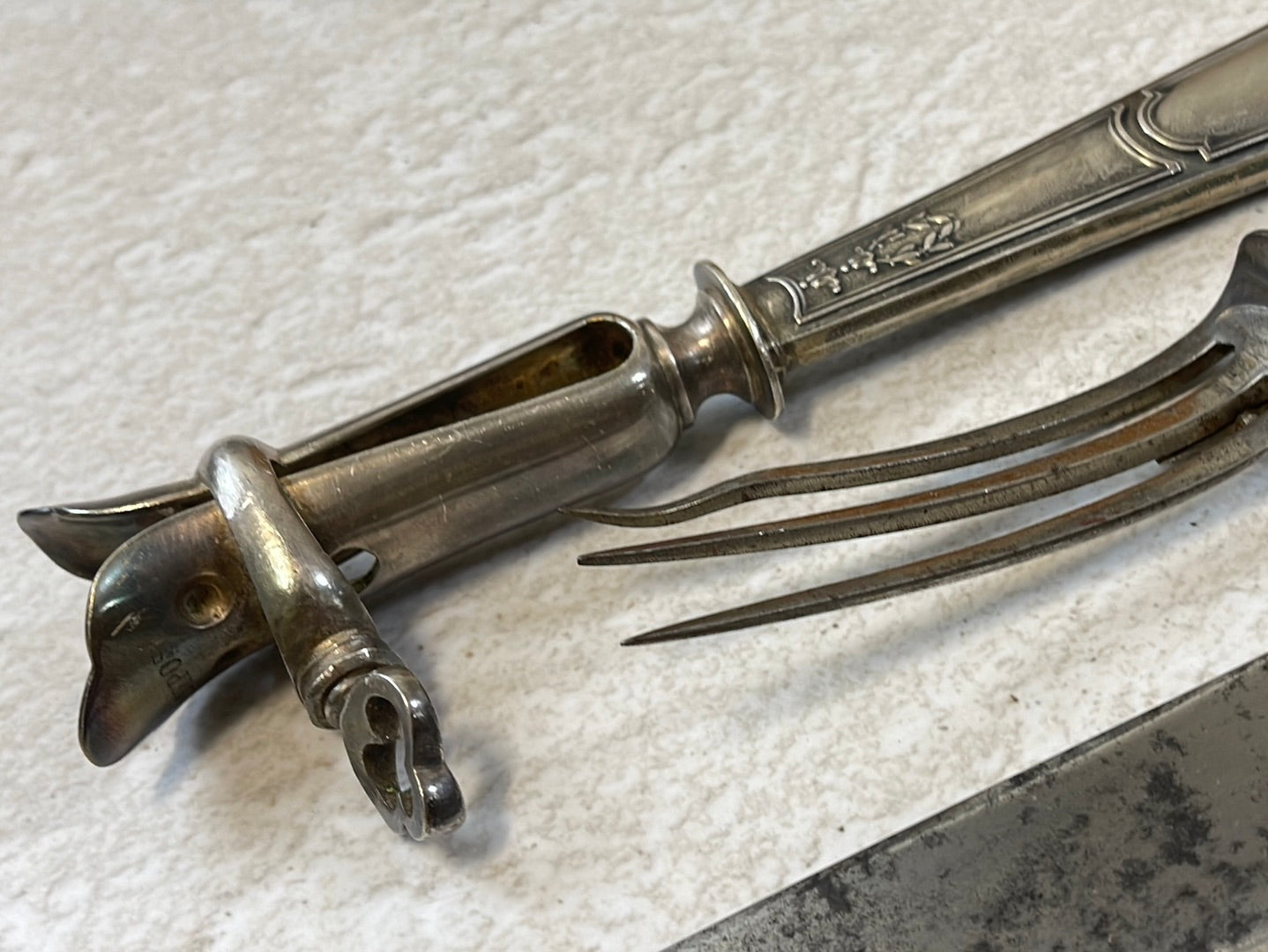 Vintage Salad and Carving Knife Set Made in France 🇫🇷 Carbon Steel 1412