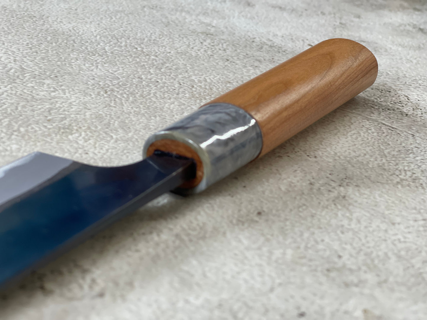 MASAKAGE MIZU Santoku 170mm oval Cherry Wood Handle