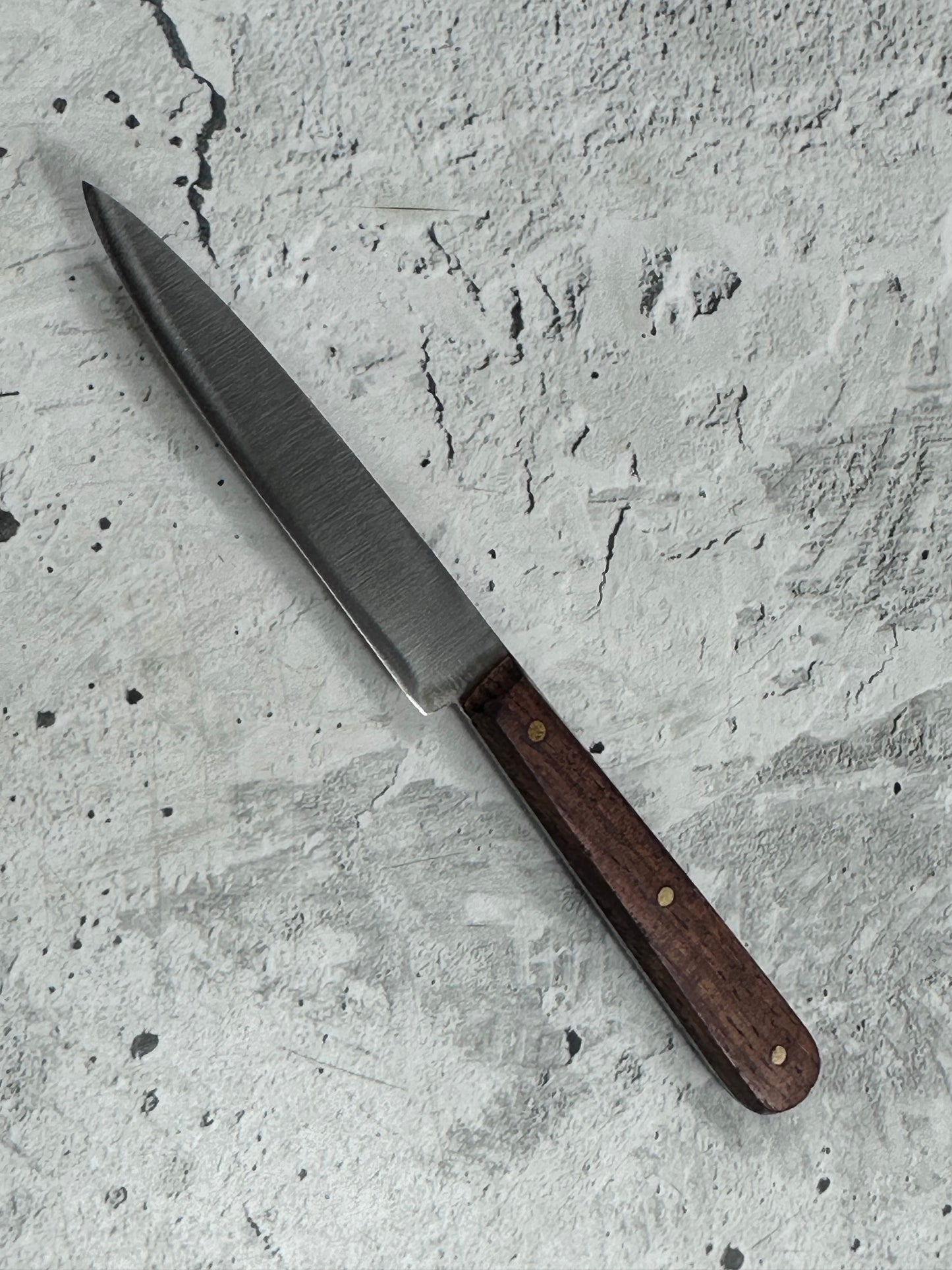 Vintage French Paring Knife 80mm Inox Steel Wood Handle 2223