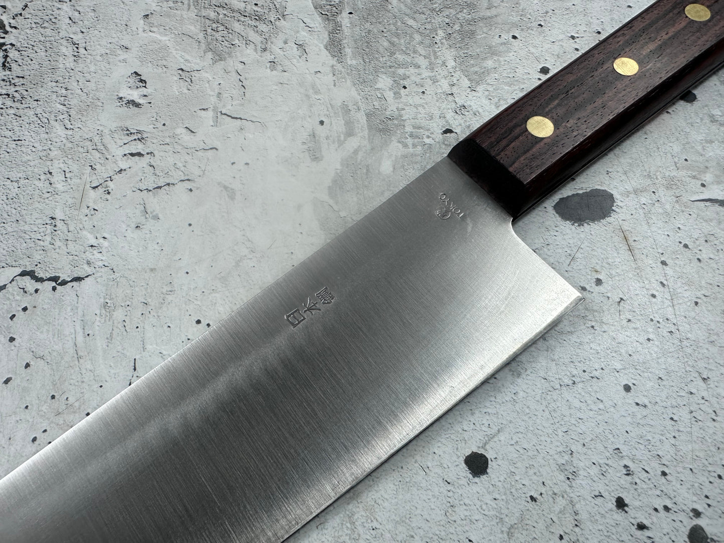 Vintage Gensukehisa Gyuto 300mm Carbon Steel Wood Handle 2239