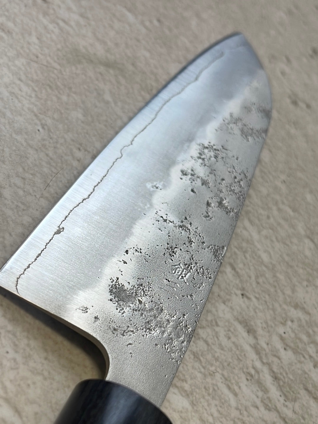 Tsunehisa G3 Nashiji HBC Santoku 170mm - Made in Japan 🇯🇵 Magnolia Oval Wa Handle