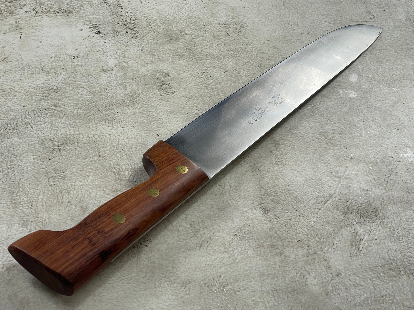 Vintage Sabatier Lion  Nogent Butcher 280mm Knife Stainless Steel Made in France 🇫🇷  1945