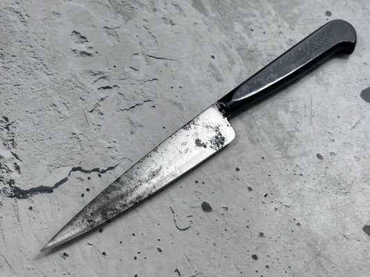 Vintage French Nogent Style Paring Knife 110mm Inox Steel POM Handle 2197