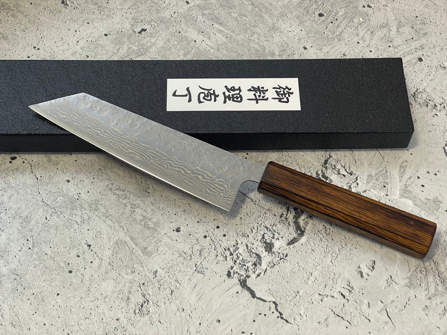Tsunehisa 440c Damascus Nashiji Bunka 175mm Oak Handle Made in Japan 🇯🇵