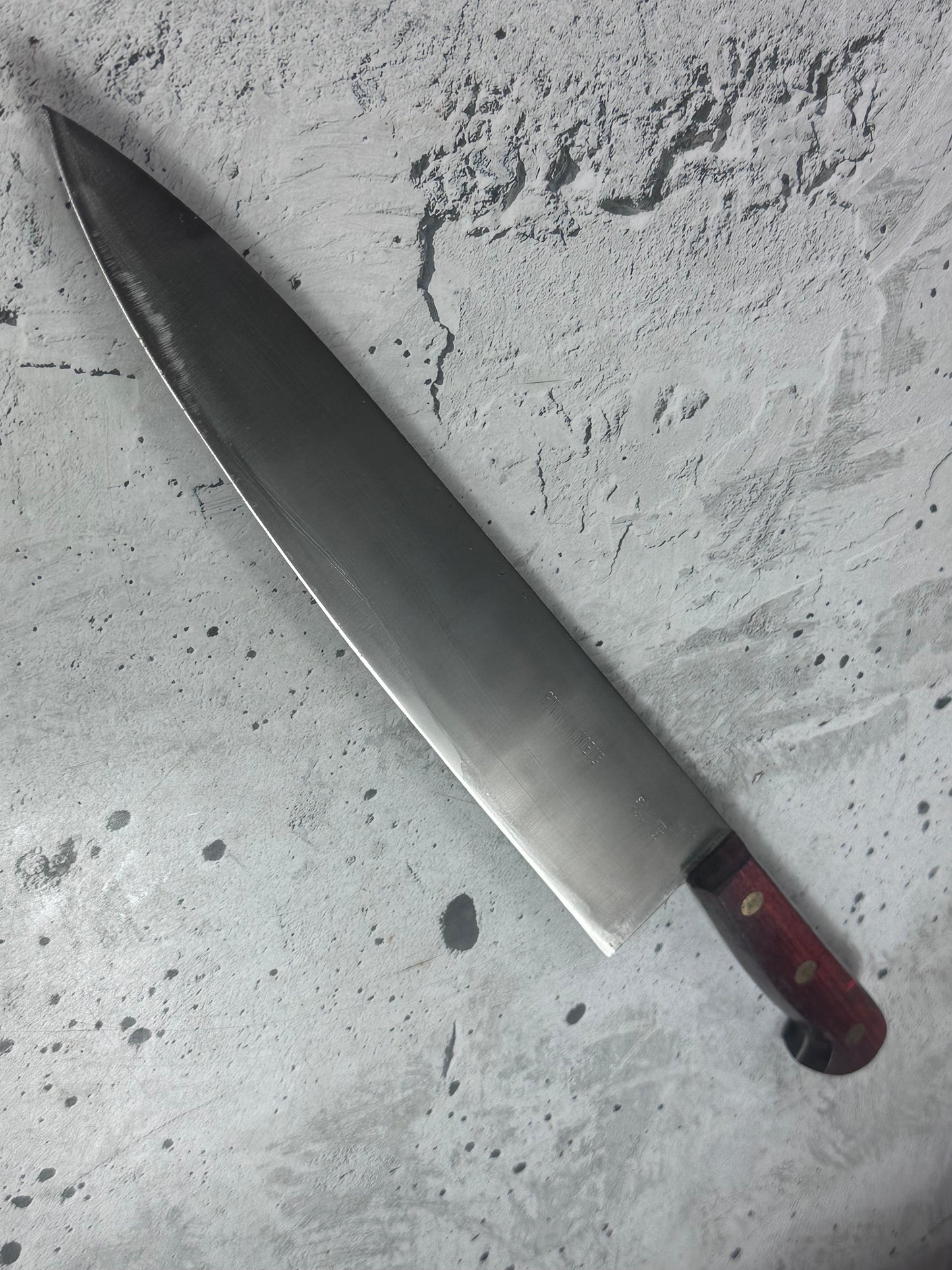 Vintage French Chef Knife 280mm High Carbon Steel Made in France 2036