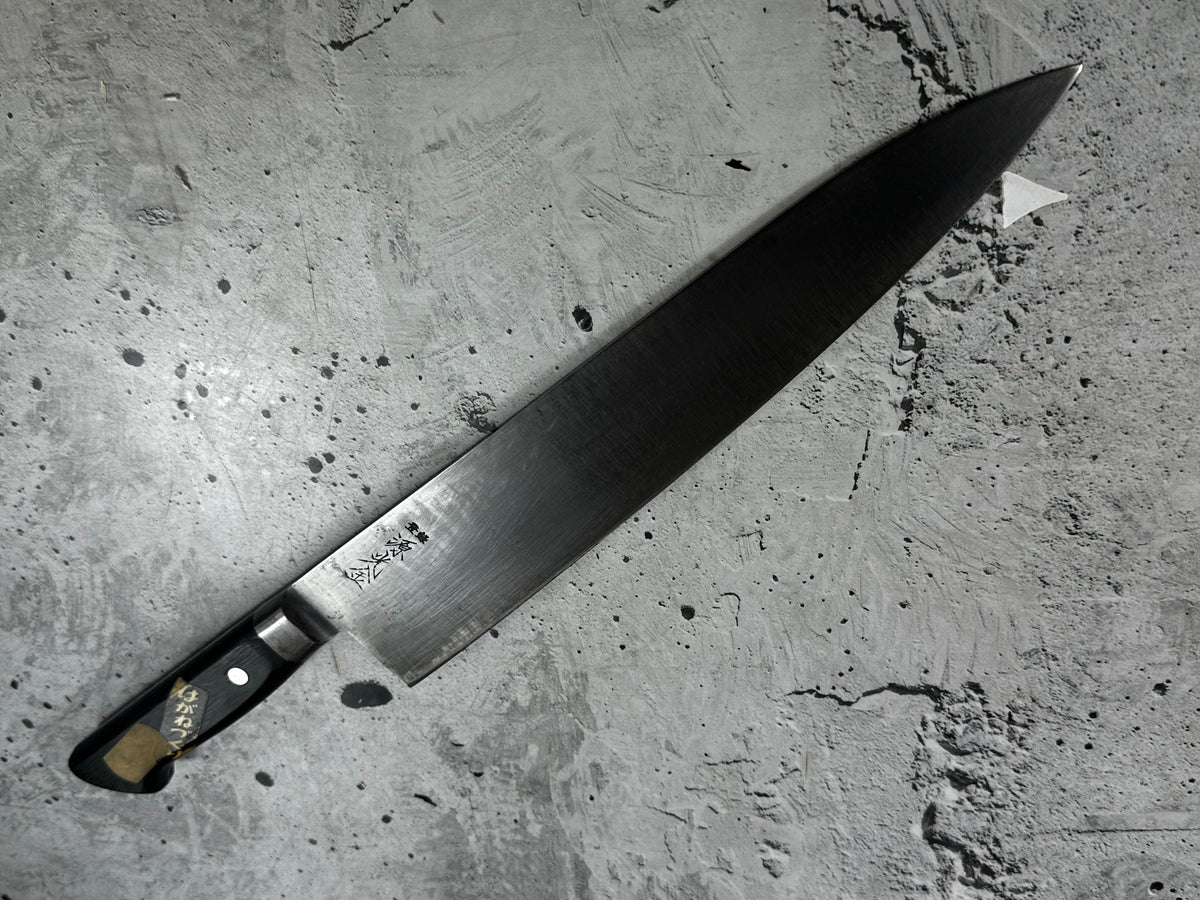 Vintage Toroku Genkōkin Gyuto Knife 270mm Carbon Steel Timber Handle 2274
