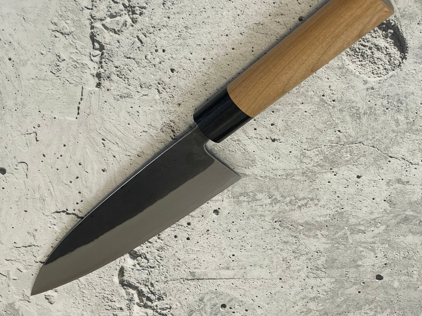 Muneishi Aogami SS Clad Gyuto 150 mm  Kurochi Finish Made in Japan