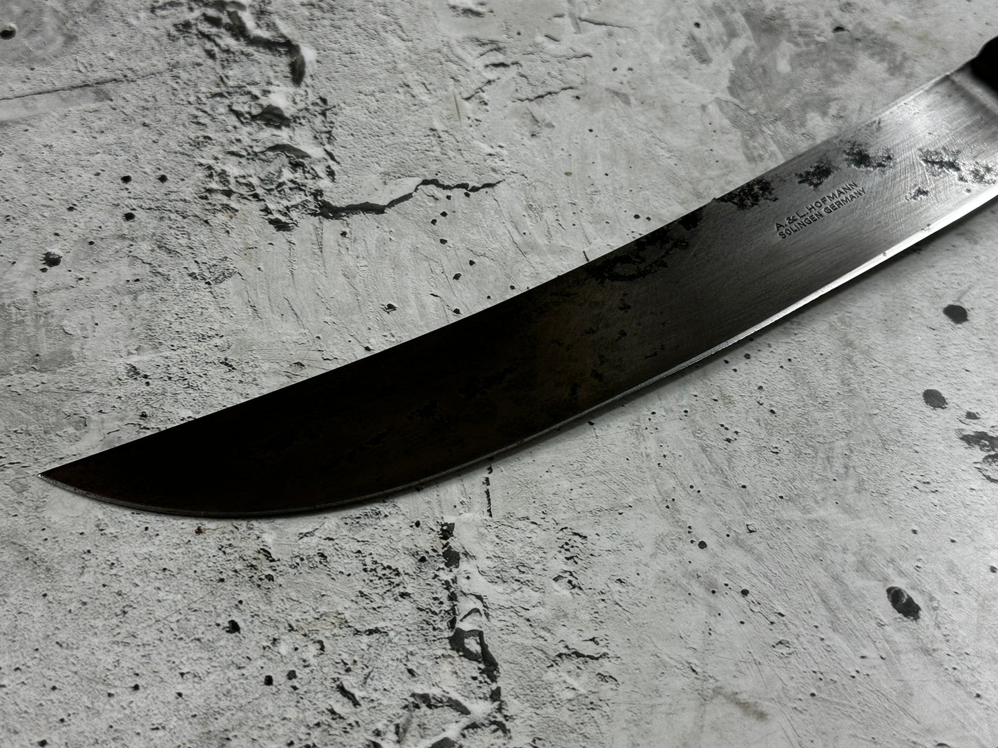 Vintage A. & L. Hofmann Butcher Knife 260mm  Carbon Steel Blade Made in German 2001