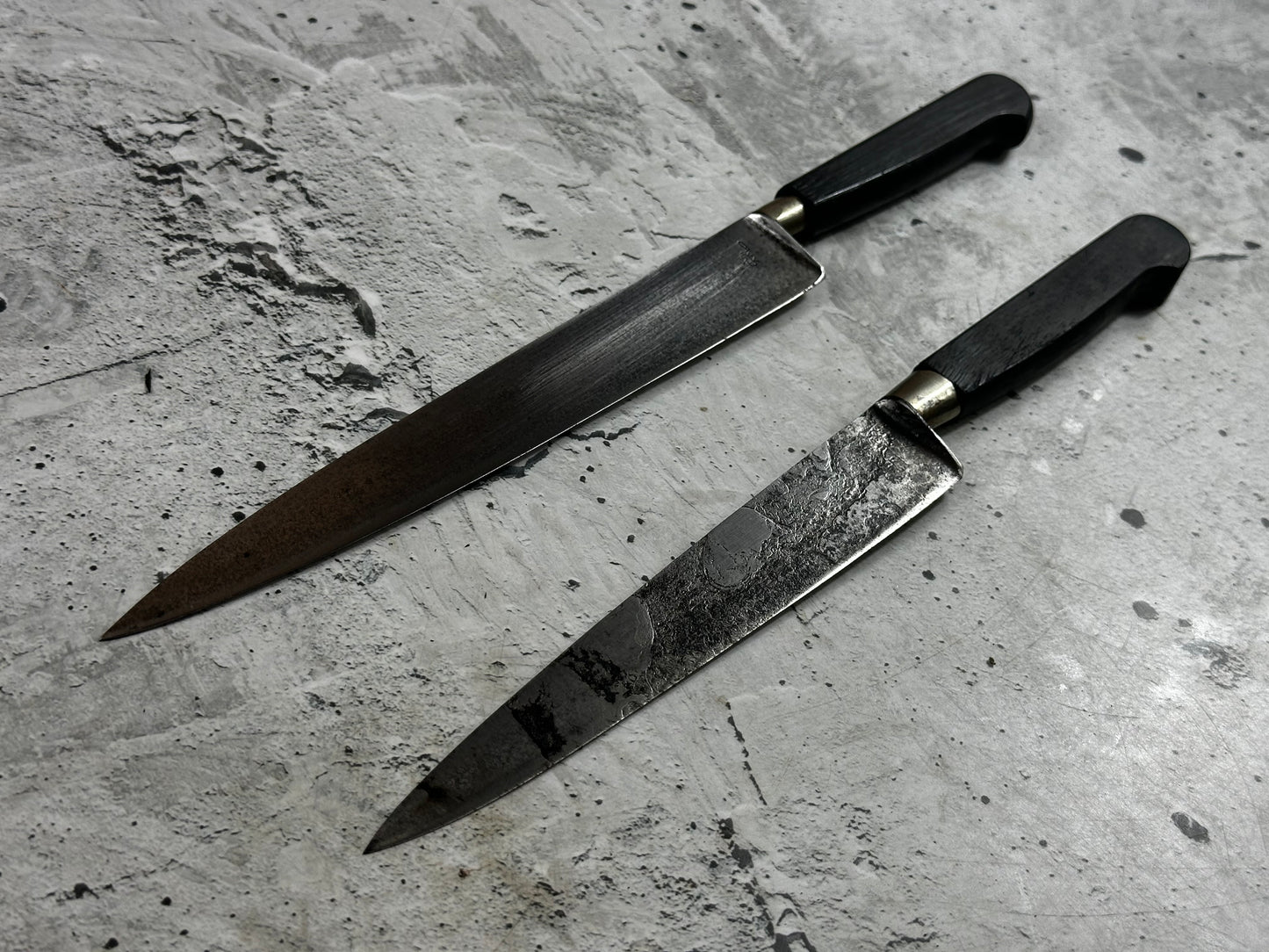 Vintage Nogent Knife  Set 2x Carbon Steel Made in France 🇫🇷 2044